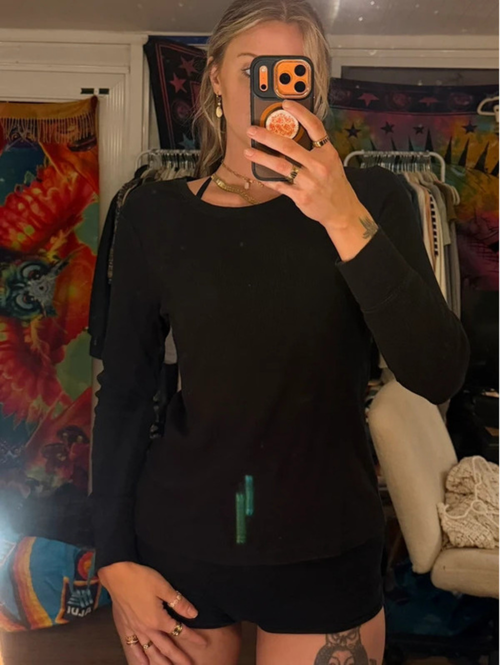 Danskin Now Black Long Sleeve Top